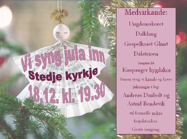 Bilde av plakat for "Vi syng jula inn"